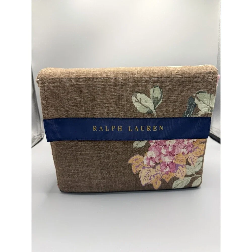 Ralph Lauren Brinly Harlow Floral King Duvet Cover ONLY Forest Brown